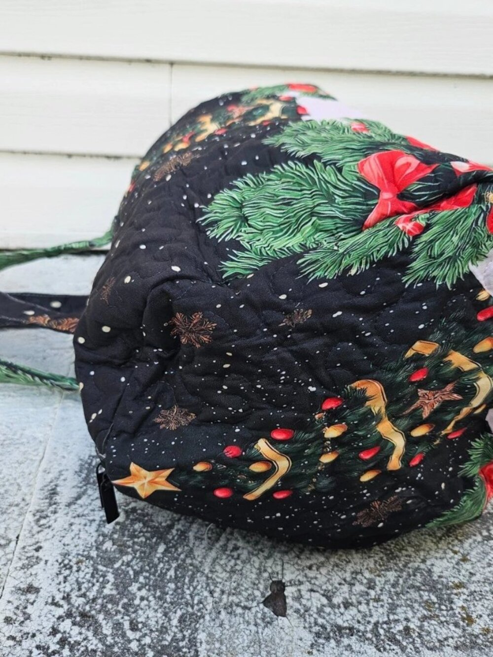 Christmas Duffle Bag Fabric Printed Multi Color Travel Bag Gym Bag Unbranded - Picture 5 of 12